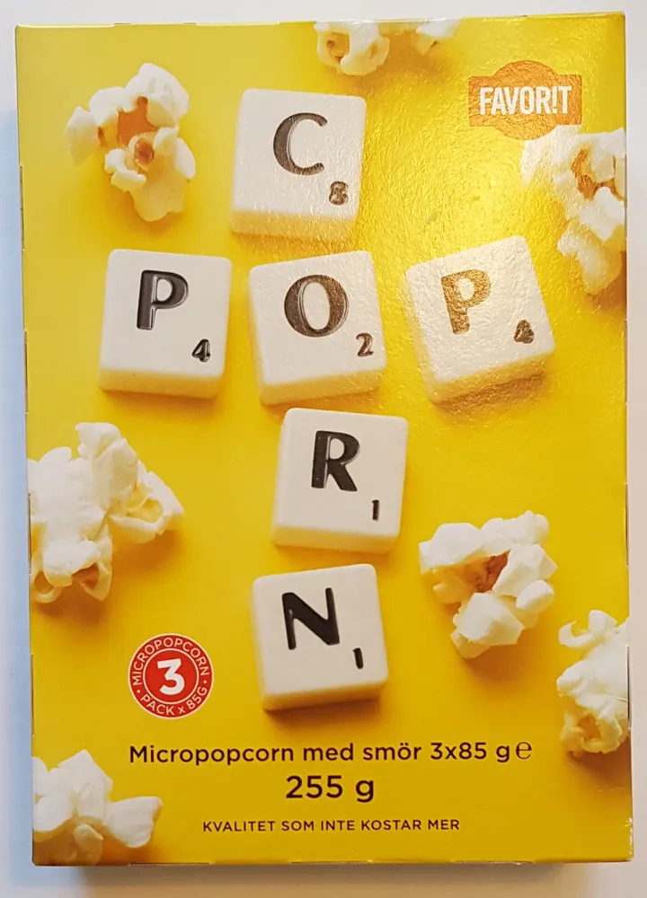 Micropopcorn med smör