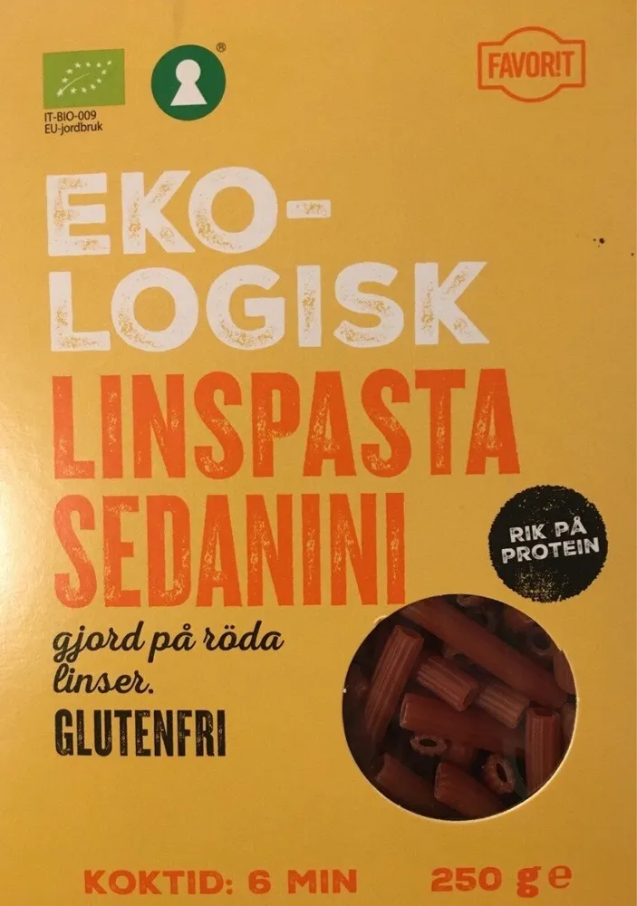 Eko-logisk linspasta sedanini