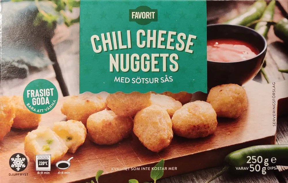 Chili Cheese Nuggets Med Sötsur Sås