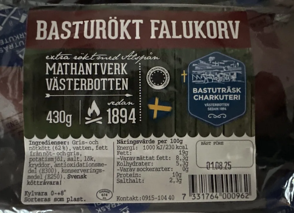 Basturökt Falukorv