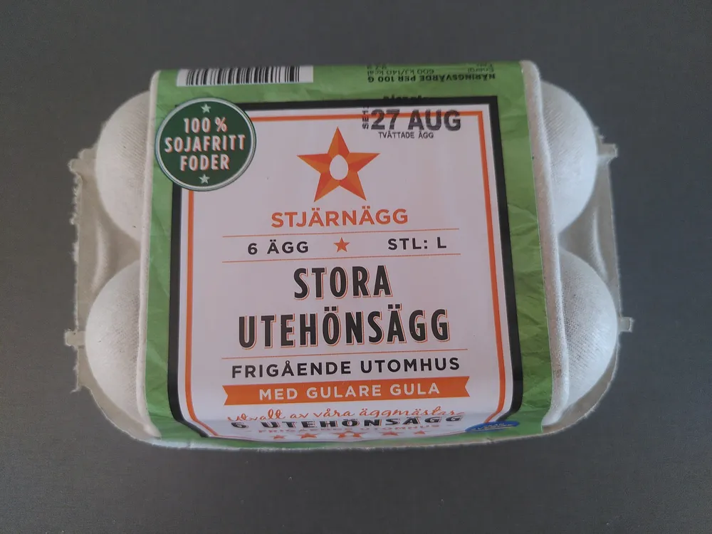 stora utehönsägg, frigående utomhus