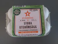 stora utehönsägg, frigående utomhus