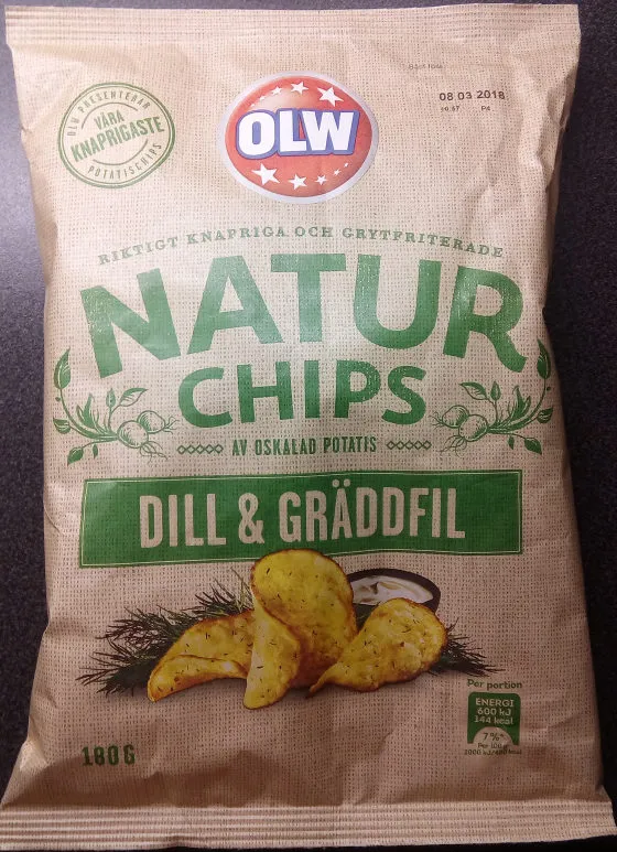 OLW Naturchips Dill & Gräddfil