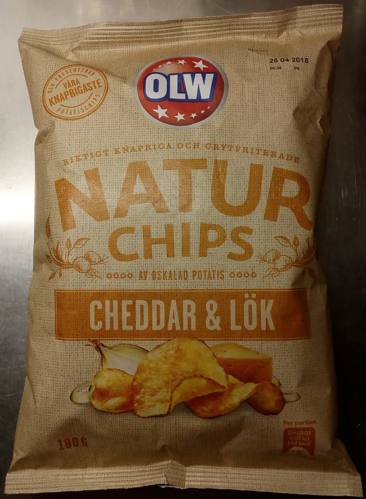 OLW Naturchips Cheddar & Lök