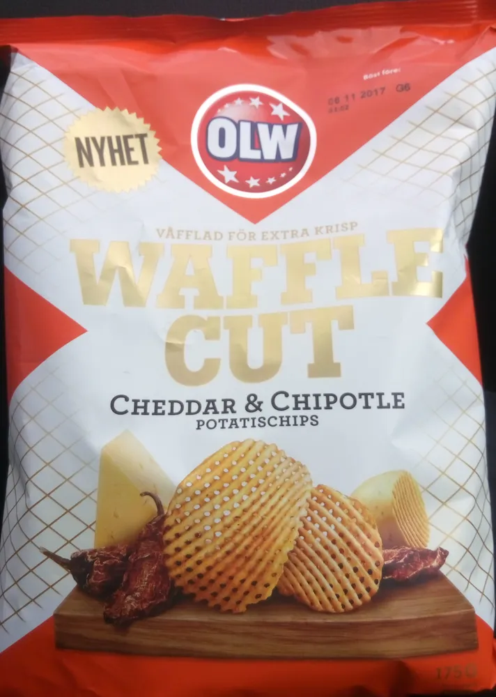 Waffle Cut Cheddar & Chipotle Potatischips