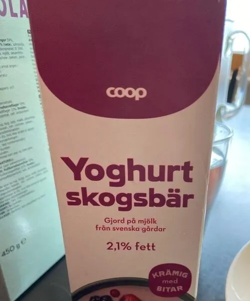 Yoghurt skogsbär