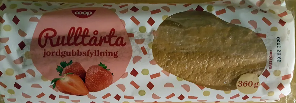 Rulltårta Jordgubbsfyllning