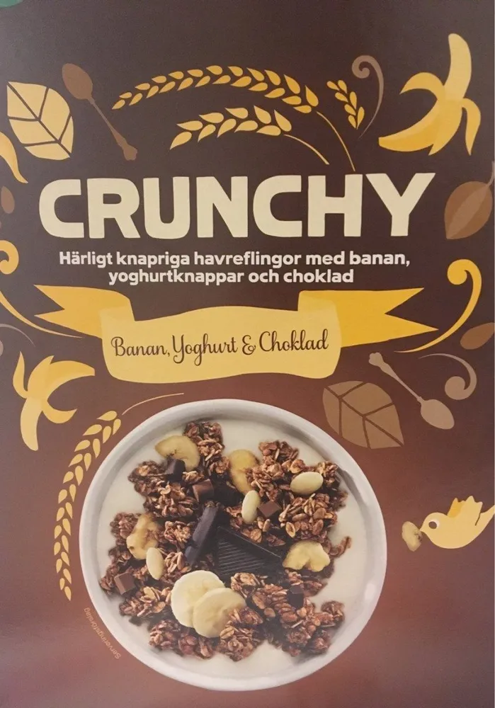 Crunchy banan, yogurt & choklad