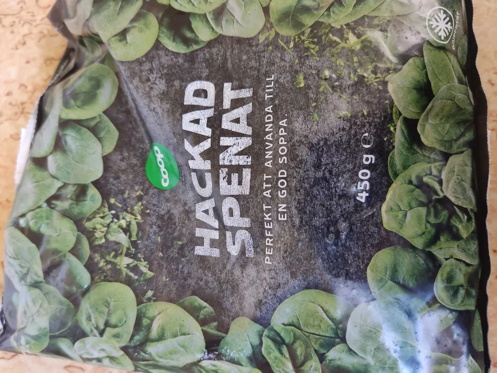 Hackad spenat