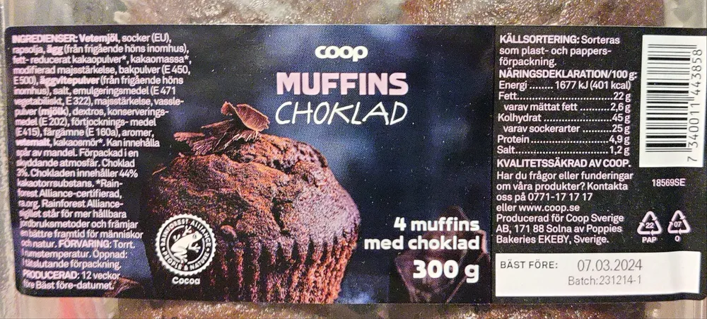 Muffins Choklad