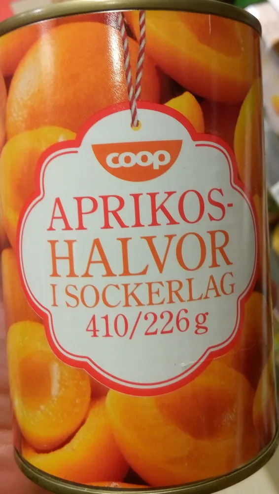 Aprikos-halvor i sockerlag