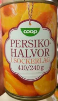 Persikohalvor i sockerlag