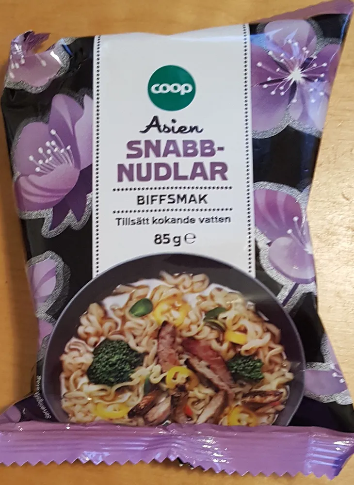 Asien Snabbnudlar Biffsmak