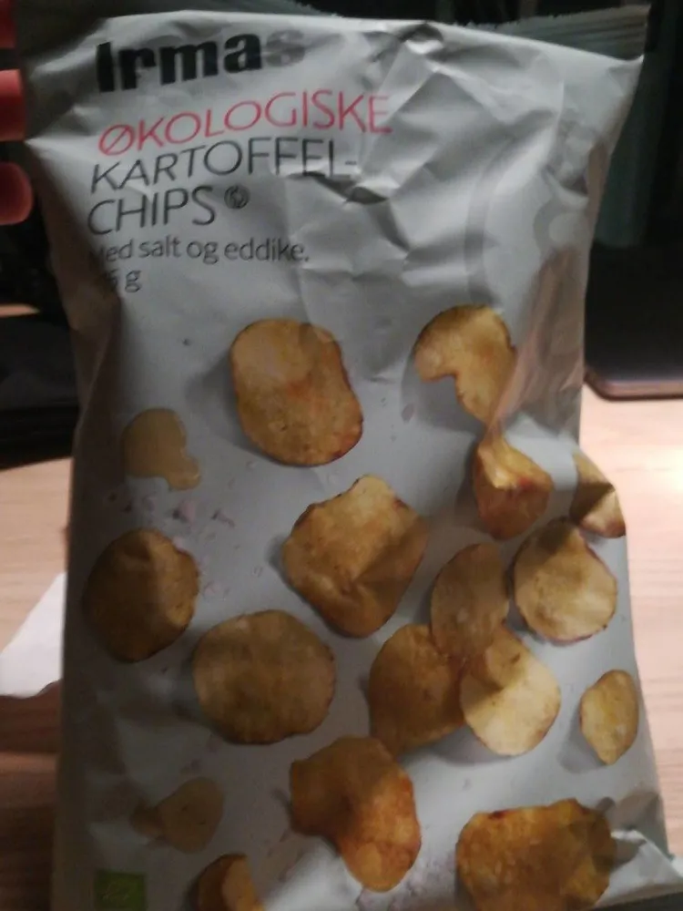 Økologiske kartoffel-chips