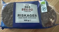 Økologiske riskager med mørk chokolade