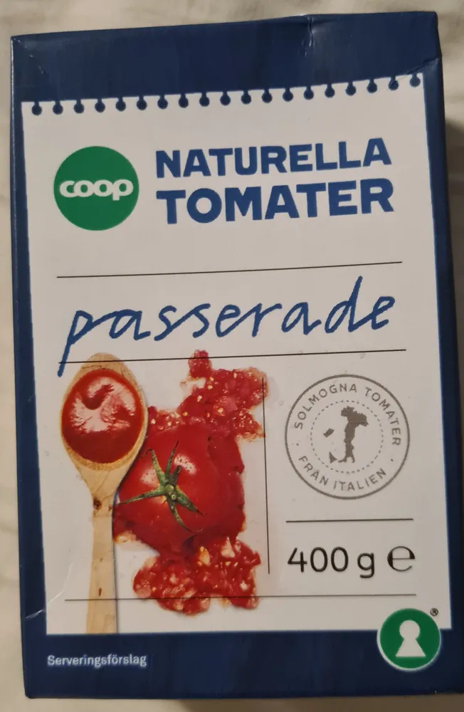 Naturella tomater passerade