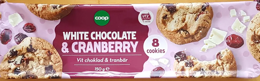 white chocolate and cranberry