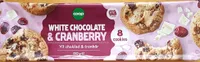 white chocolate and cranberry