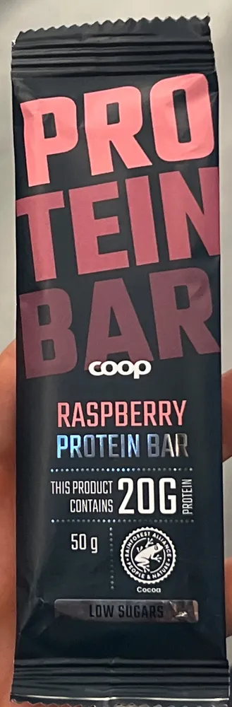 Proteinbar med bringebær