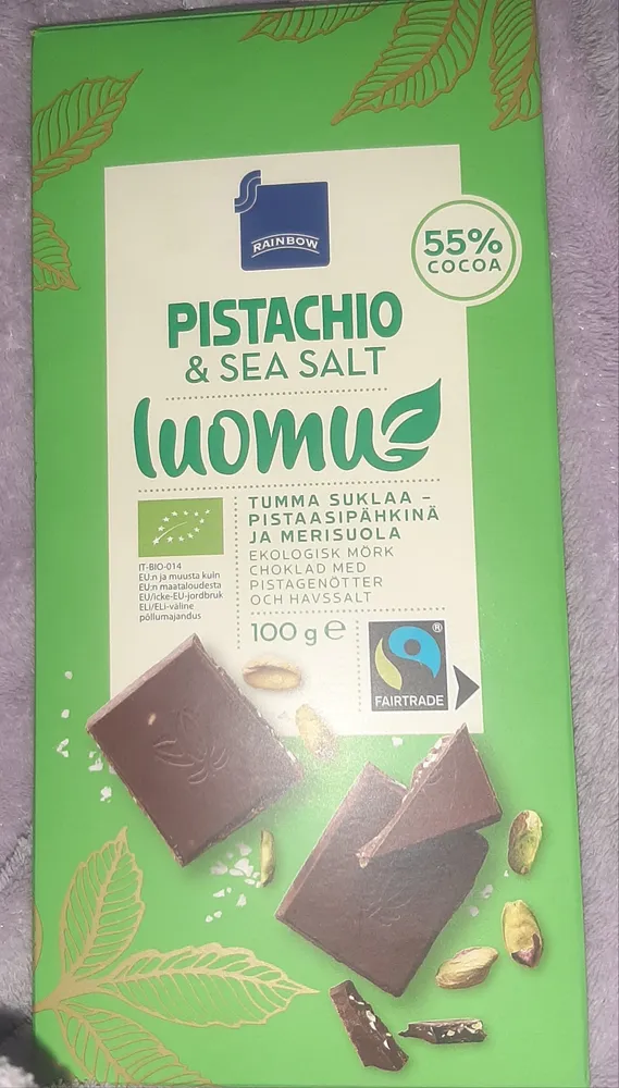 Tumma Suklaa Pistaasi Ja Merisuola