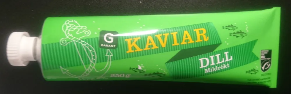 Kaviar, dill, mildrökt