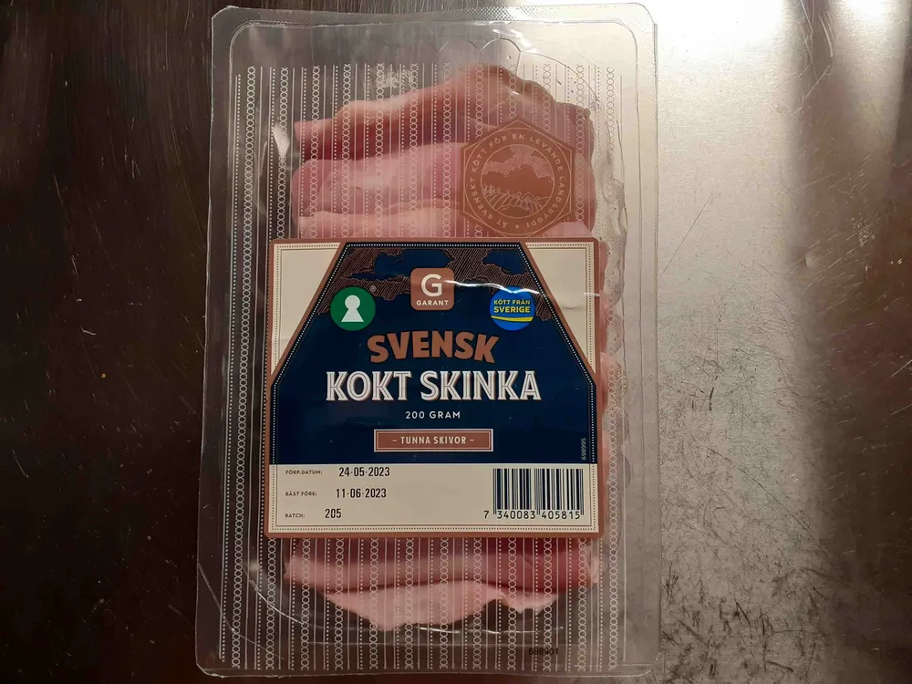Kokt skinka svensk
