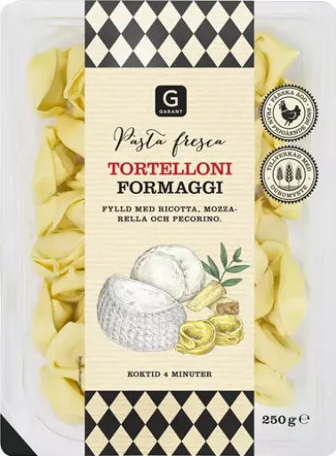 Färsk tortelloni al formaggi