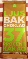 Garant Ljus bakchoklad 37 % kakao