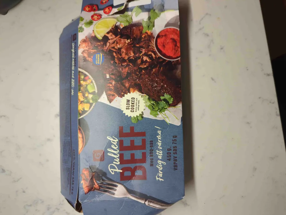 Pulled beef endast kött
