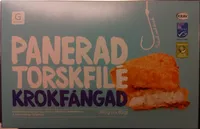 Panerad torskfilé krokfångad