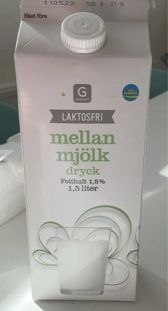 Mellan mjölk dryck