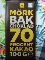 Mörkbak Choklad 70 Procent Kacao