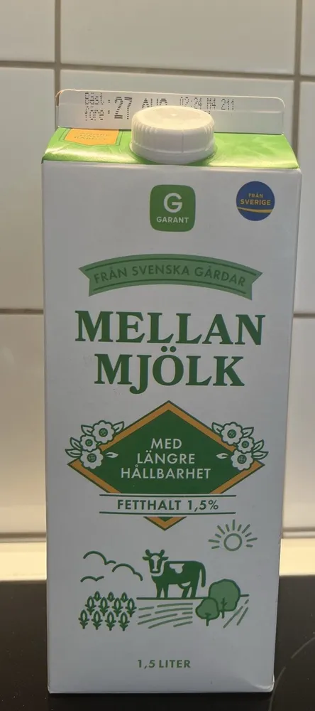 Mellanmjölk med längre hållbarhet