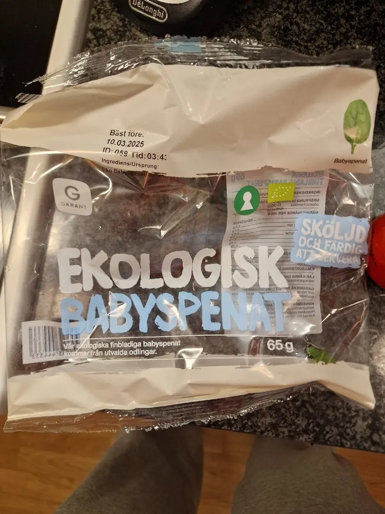 Ekologisk babyspinat