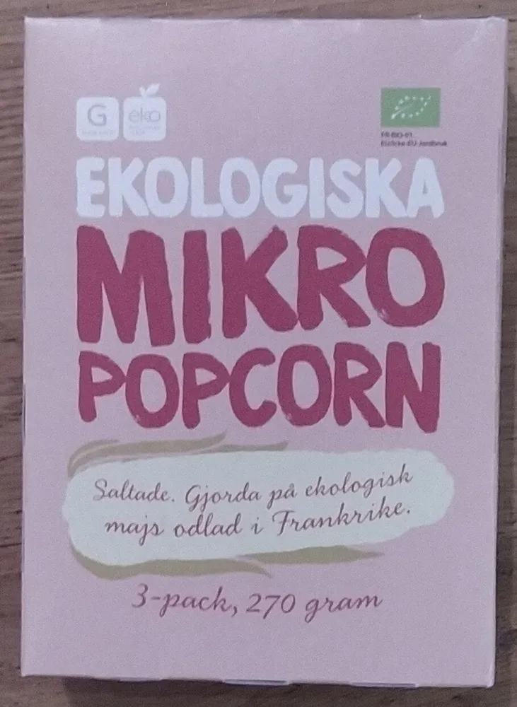 Ekologiska micropopcorn