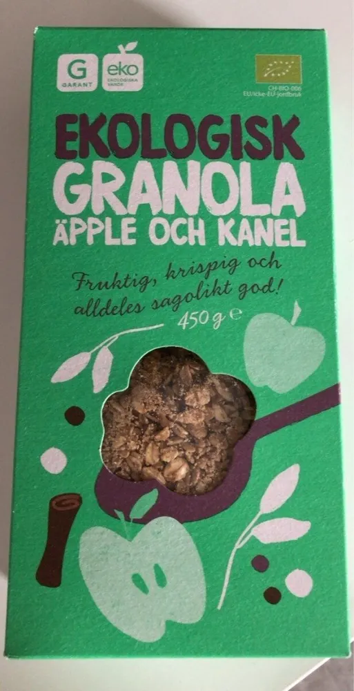 Ekologisk granola äpple och kanel