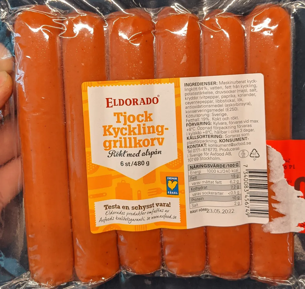 Tjock Kyckling-grillkorv