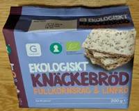 Ekologisk Knäckebröd Fullkornsråg & Linfrö