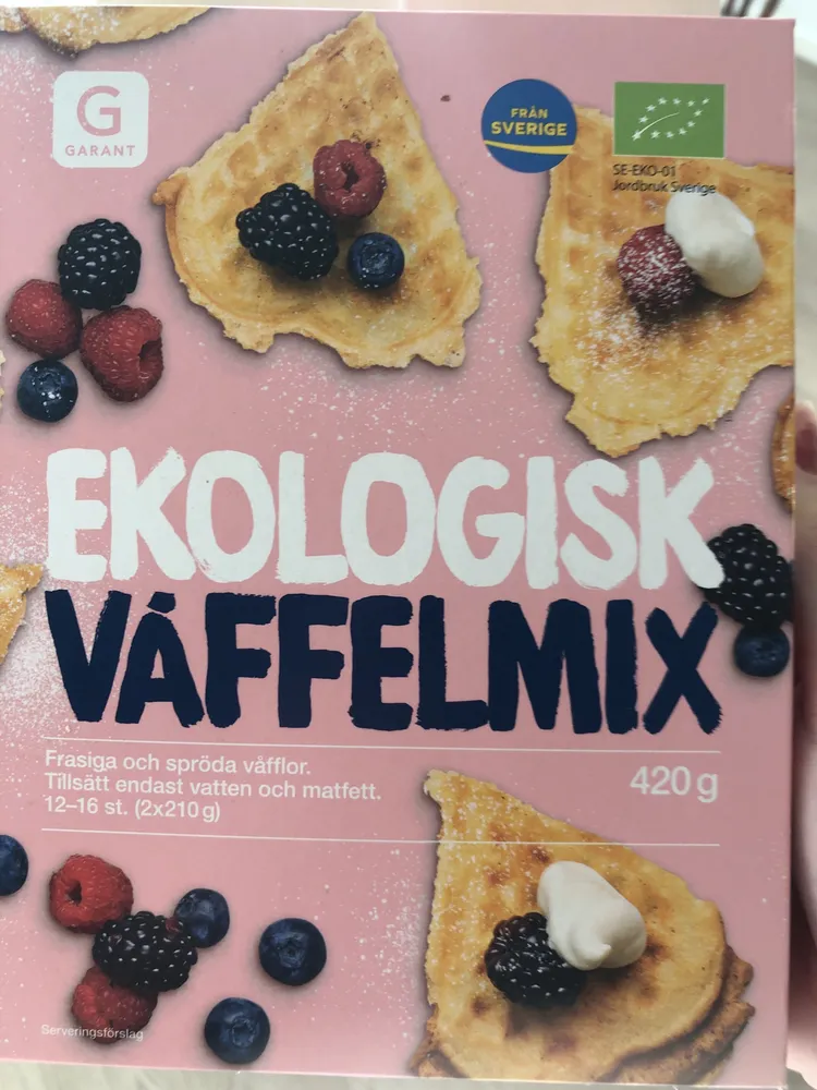 Ekologisk våffelmix
