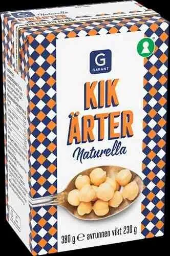 Kikärter naturella