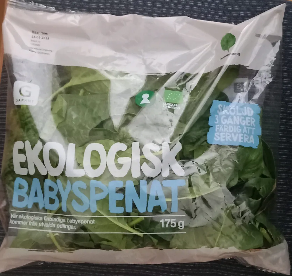 Ekologisk babyspenat