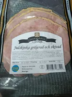 Julskinka griljerad och skivad