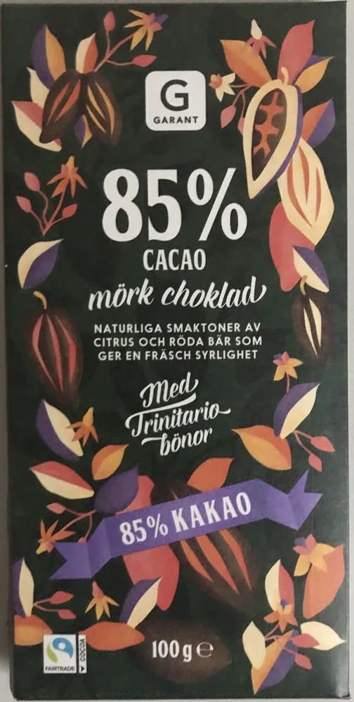 85 % cacao mörk choklad
