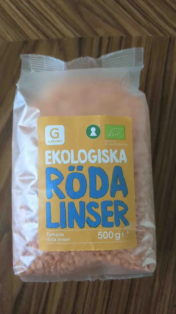 Ekologiska röda linser
