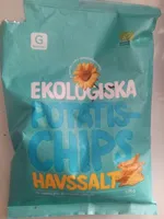 Ekologiska potatis-chips havssalt