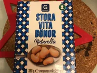 Stora vita bönor. Naturella