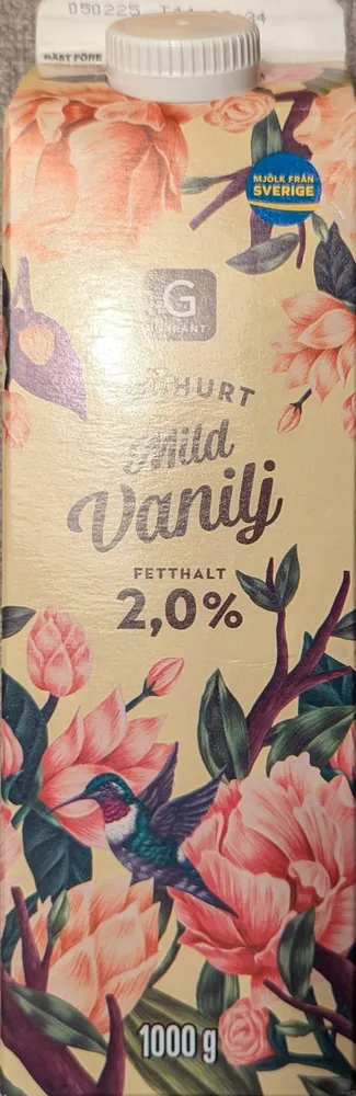 Yoghurt Mild Vanilj Fetthalt 2,0%