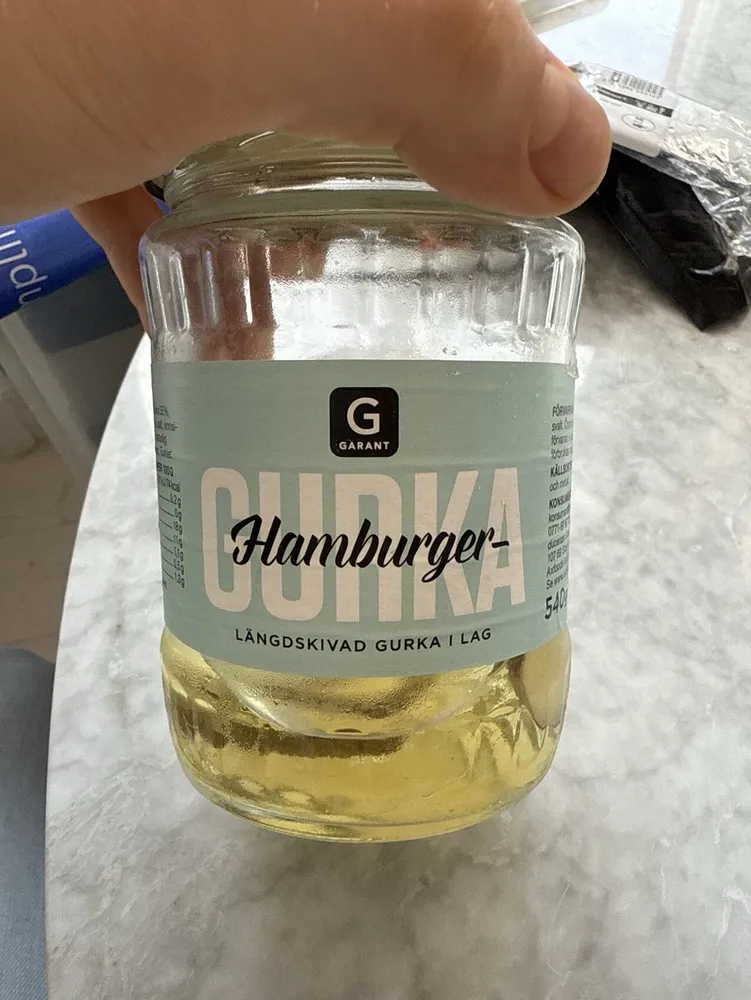 Hamburgergurka Långskivad