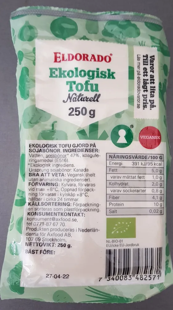 Ekologisk tofu Naturell