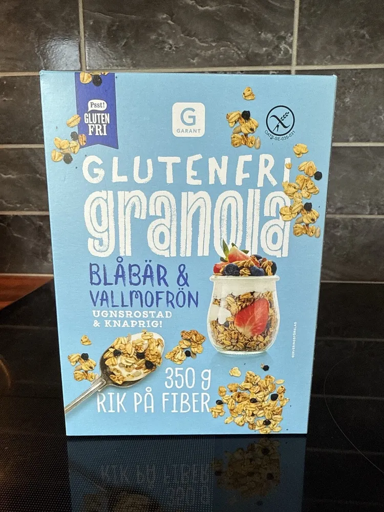Glutenfri Granola Blåbär & Vallmofrön